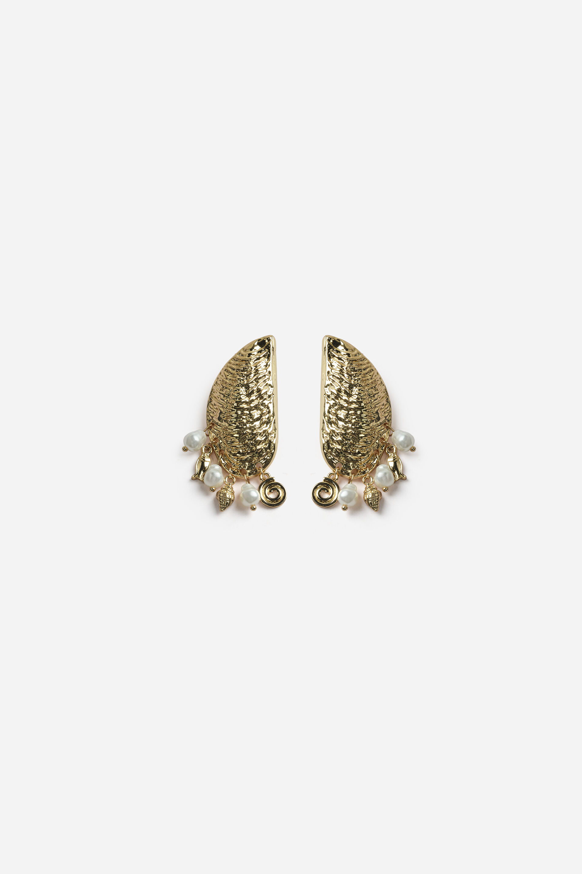 Shell & Pearl Cascade Earrings, , image 1